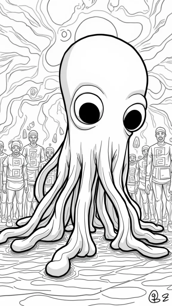 squid game coloring page